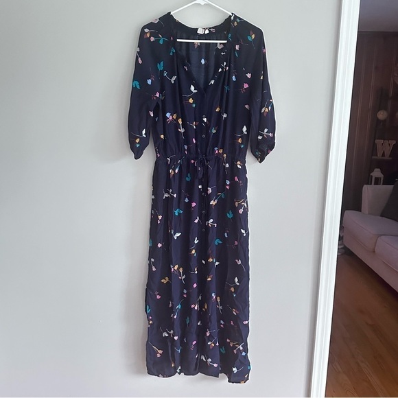 GAP Navy Maxi Dress with Colorful Floral Design - Picture 2 of 8